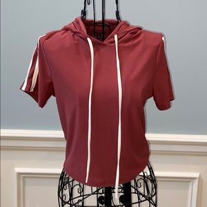 Fashion Nova Pink Hoodie Crop Top